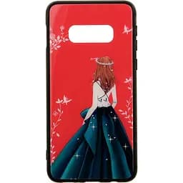 Чохол-накладка Toto Glass Fashionable Case Samsung Galaxy S10e Green Dress Girl