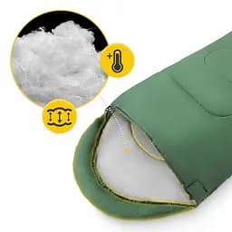 Спальний мішок (спальник) ковдра Mountain Goat Standard 2 в 1 MG0015 8 ...+20°C R Olive/Grey (P-5905973400961) - мініатюра 8