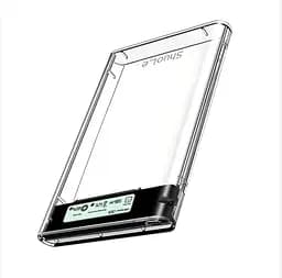 Зовнішня кишеня з дисплеєм XON MemoryCase для 2.5" SATA HDD/SSD USB 3.1 Type-C (XHC2C13S21PT 2209) Прозора  - мініатюра 3