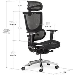 Крісло Mealux S8 Air Black ( HF-S8P M/B) - мініатюра 3