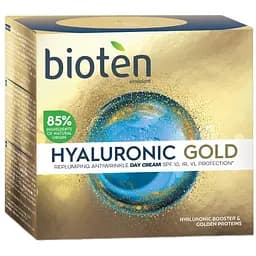 Денний крем для обличчя Bioten Hyaluronic Gold Replumping Antiwrinkle Day Cream SPF 10 проти зморшок 50 мл - мініатюра 2