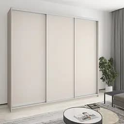 Шафа-купе тридверна MebelStar Уні AL 3ДСП 260x45x240 см Кашемір (MBS-1908)