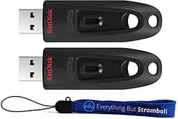 Флеш-накопичувач SanDisk USB 3.0 Ultra 256Gb (130Mb/s) Black (SDCZ48-256G-U46) - мініатюра 4