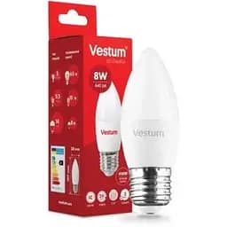 Лампочка Vestum C37 8W 4100K 220V E27 (1-VS-1309)