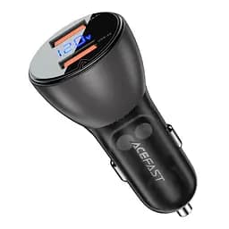 АЗП Acefast B7 QC3.0 45W (2USB-A) Transparent black