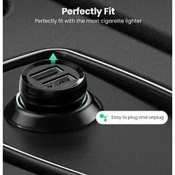 Автомобільний зарядний пристрій Ugreen ED018 24W 2xUSB Charger чорний - мініатюра 8