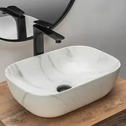 Умивальник Rea Belinda 46x32 marble mat (REA-U8702), Матова - мініатюра 2