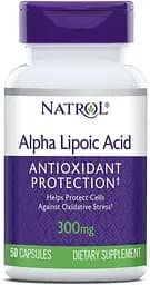 Альфа-ліпоєва кислота Natrol Alpha Lipoic Acid 300 mg, 50 капсул для підтримки рівеня цукру в крові