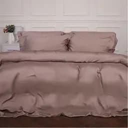 Простирадло на резинці MirSon Tencel №08 Beige 200x200 см темно-бежеве (2200009637513) - мініатюра 2