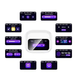 Бездротові TWS навушники Hoco EW81 Elegant with Touch Screen ANC White - мініатюра 7