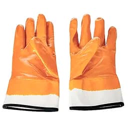 Перчатки Ingco масло-бензостойкое нитриловое покрытие манжет крага XL желтые (HGVN01)