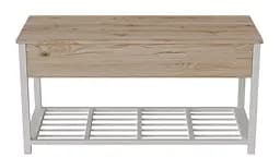 Банкетка з ящиком Ferrum-decor Дрейк 2 550x1200x400 метал Білий ДСП Дуб Сан-Марино 16 мм (FRD-103074) - мініатюра 4