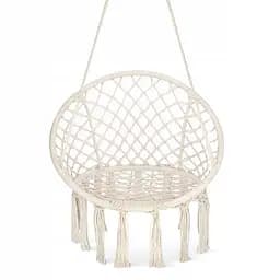 Крісло-гойдалка 4FIZJO Boho Dream 80 см підвісна, плетена Beige (P-5905973404518)