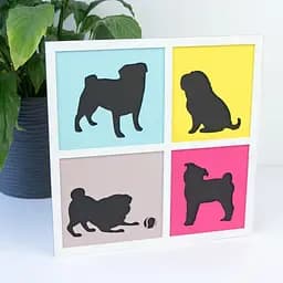 Набір картина 3D Rosa Talent 4 Dogs МДФ ґрунтоване 3 шари 30х30 см  - мініатюра 5