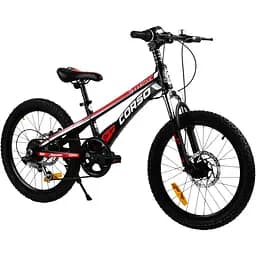 Дитячий спортивний велосипед Corso 20 дюймів чорно-червоний 231934