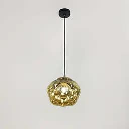 Подвес с фактурным стеклянным плафоном в золотом цвете | Line F | Арт. 0619/1 Gold