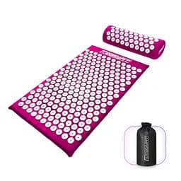 Массажный коврик Easyfit с подушкой (аппликатор Кузнецова) Фиолетовый с белым (EF-2709-VW)