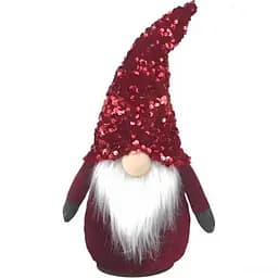 Новорічна м'яка іграшка Novogod'ko Гном LED 36 см червона  (973720)