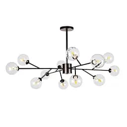 Люстра лофт із білими кулями Levistella 7529806-12 BK+CL
