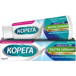 Фіксуючий крем для зубних протезів Corega Екстра Сильний Свіжа М'ята 40 г