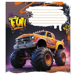 Тетрадь ученическая "Монстер трак" Leader 024-550238K-1 в клеточку, 24 листа