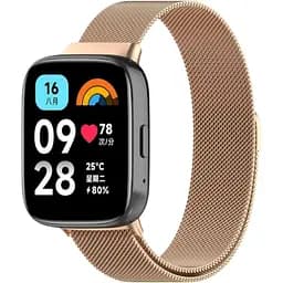 Ремінець DK для Xiaomi Redmi Watch 3 Active / 3 Lite Metal Milanese Loop Magnetic (rose gold)