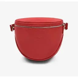 Шкіряна сумка поясна-кроссбоді Vacation червона флотар