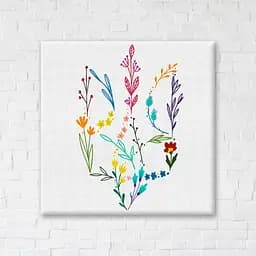 Картина постер на полотні BrushMe Герб в квітах