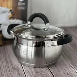 Набір каструль із нержавіючої сталі XPRO German Family GF-2045 з термостійкими кришками (40530-GF-2045_1703) - мініатюра 5