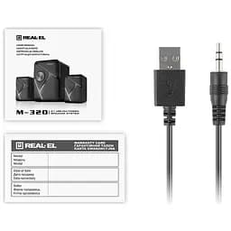 Акустична система REAL-EL M-320 Black (EL121300014) - мініатюра 7