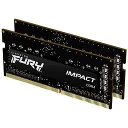Модуль пам'яті для ноутбука SoDIMM DDR4 64GB (2x32GB) 3200 MHz Fury Impact Kingston Fury (ex.HyperX) (KF432S20IBK2/64)