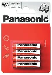 Батарейка Panasonic Red Zink R03 Bli 4 Zink-Carbon
