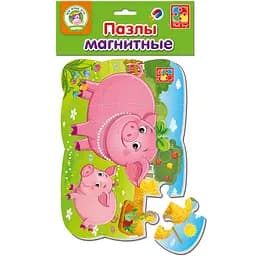 Пазлы магнитные Свинка и поросенок, А5