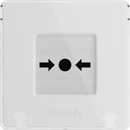 Беспроводная настенная кнопка для активации пожарной тревоги Ajax вручную для жилых объектов Manual Call Point, jeweller, беспроводной, белый