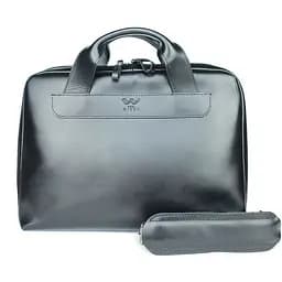 Шкіряна ділова сумка Attache Briefcase чорний