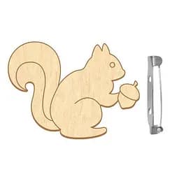 Заготовка брошь для раскрашивания "Белка с желудем" FDZB-102