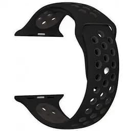 Ремешок Apple Watch Nike Sport 42/44/45/46/49 мм Серый+Черный (26)