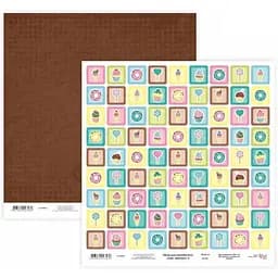 Бумага для скрапбукинга "Cake delicious" 4 двухсторонняя 30.48х30.48см 200г/м² Rosa Talent