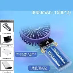 Вентилятор ручний 5 режимів USB Mini Fan - мініатюра 5