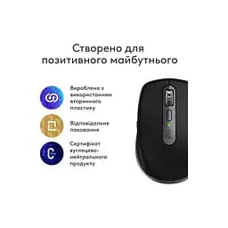 Мишка Logitech MX Anywhere 3S для MAC Wireless Space Grey (910-006947) - мініатюра 2