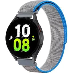 Ремінець для Samsung Galaxy Watch 5 40mm - сіро-синій ширина кріплення 20мм нейлоновий Watchbands NormalCloth (W45-9WB64833709)