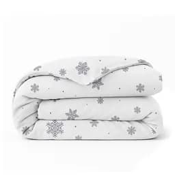 Дитяча постільна білизна фланель Cosas SNOWFLAKES SILVER CS2 110х140см (Flannel_SnowflakesSilver_38Shadow_140) - мініатюра 3