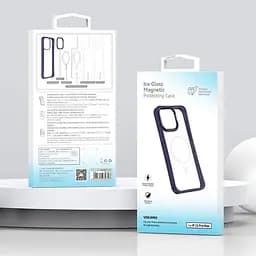 Чохол Vokamo MagSafe для iPhone 15 Pro Max з магнітом Ice Glass Black - мініатюра 5