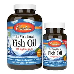 Жирні кислоти Carlson Labs The Very Finest Fish Oil 700 mg Апельсин 120+30 капсул