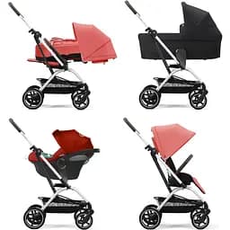 Прогулянкова коляска Cybex Eezy S Twist+ 2 SLV Hibiscus Red, коралова (522001127) - мініатюра 4