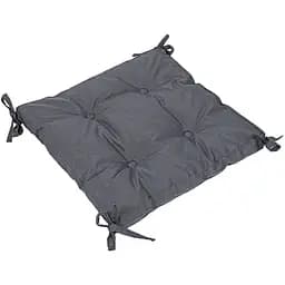 Подушка на стілець Lotus Optima із зав'язками, 40х40х5 см, антрацитовий (svt-2000022233323)