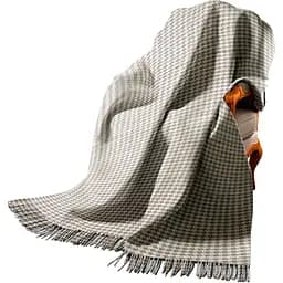 Плед Love You Палермо Гусиные лапки шерстяной 140х200 см бежевый (4621)