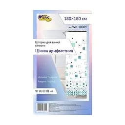 Шторка для ванної Werk WK-10009 Цікава арифметика без кілець 180 x 180 см (126320) - мініатюра 3