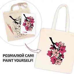 Екосумка-розмальовка, Flowers , бавовна 220 г/м2, 38х42см, ROSA Talent - мініатюра 2