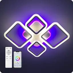 Люстра світлодіодна 517 Xlight RGB з пультом 90Вт Білий (02032) - мініатюра 6